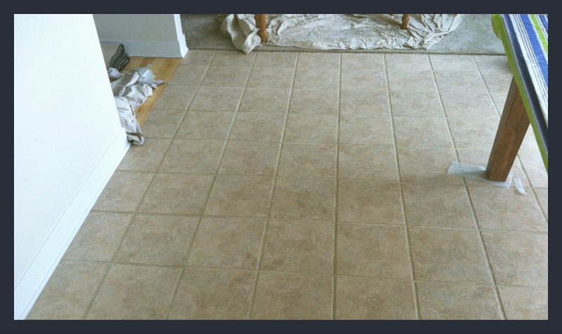 Picture showing clean tile and grout